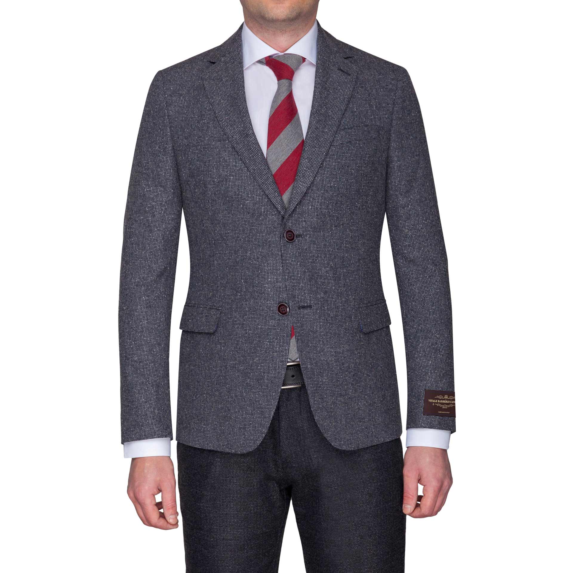 Пиджак серого цвета из итальянской ткани Vitale Barberis Canonico
